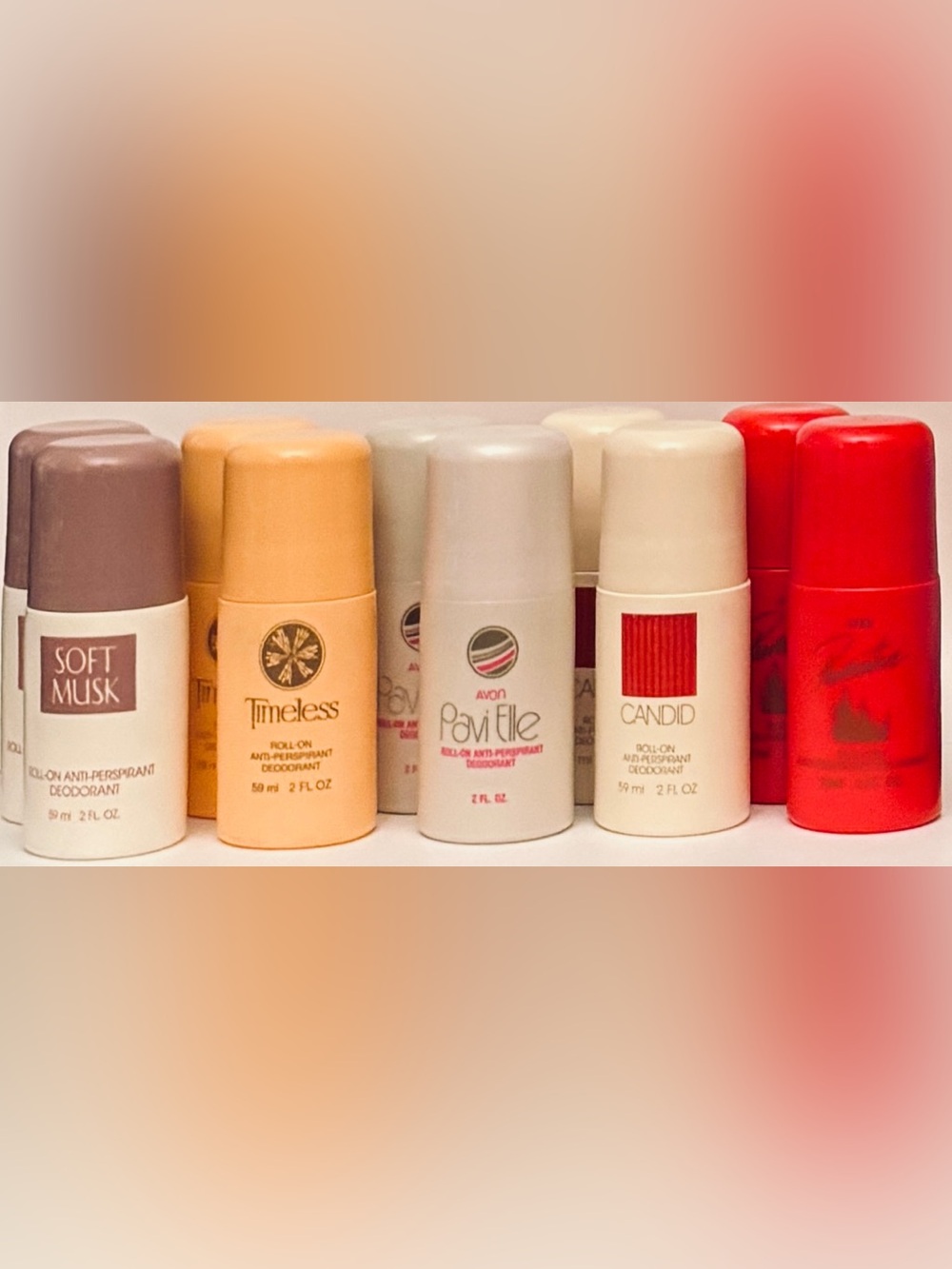10 Avon deodorants: Soft Musk + Timeless + Pavi Elle + Candid + Provocative